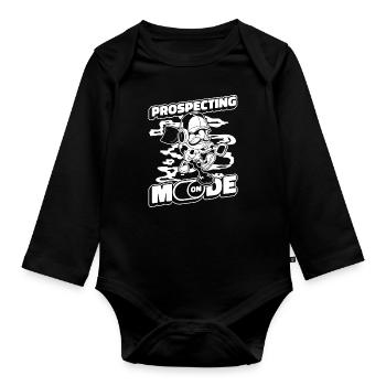Prospectors Digging Treasure - Organic Longsleeve Baby Bodysuit - black - Front