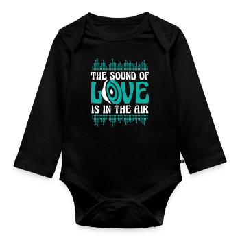 Sound Engineer Sound Engineer Husband - Organic Longsleeve Baby Bodysuit - black - Front