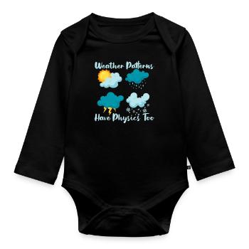 Physique Phyiker Physique appliquée - Body Bébé bio manches longues - noir - Devant
