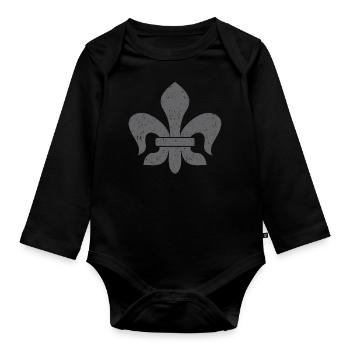 Lily - Belgian - Organic Longsleeve Baby Bodysuit - black - Front