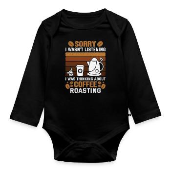 Stolzer Barista Beruf Kaffee Catering Espresso - Baby Bio-Langarm-Body - Schwarz - Vorne