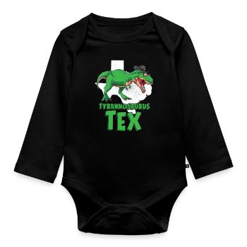 Dinosaure Dinosaure adulte - Body Bébé bio manches longues - noir - Devant