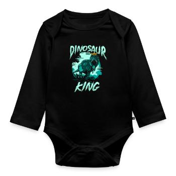 Dinosaure Dinosaure adulte - Body Bébé bio manches longues - noir - Devant