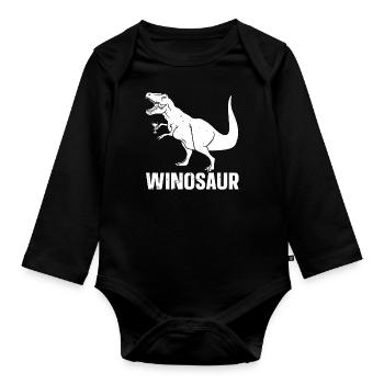 Dinosaure Dinosaure adulte - Body Bébé bio manches longues - noir - Devant