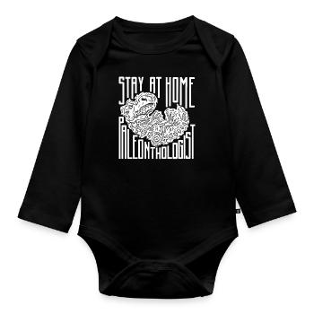 Dinosaure Dinosaure adulte - Body Bébé bio manches longues - noir - Devant