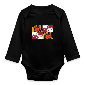 Alaska Gift Kids Men Women USA Nature Ice Cream - Organic Longsleeve Baby Bodysuit - black - Front