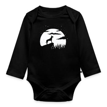 Belgian Shepherd Malinois - Organic Longsleeve Baby Bodysuit - black - Front