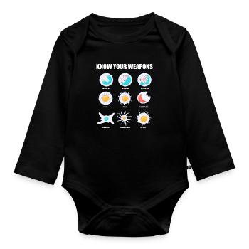 Biology Biologist Children Biology - Organic Longsleeve Baby Bodysuit - black - Front