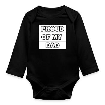 Le meilleur papa du monde Papa Couples Couple Parents Papa Papa - Body Bébé bio manches longues - noir - Devant