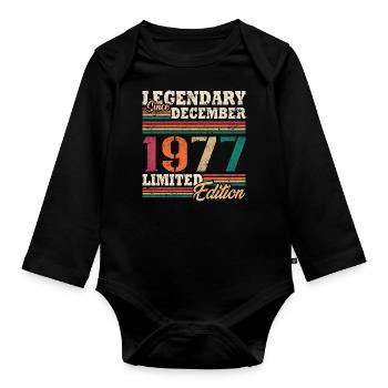 Légendaire Décembre 1977 édition limitée - Body Bébé bio manches longues - noir - Devant