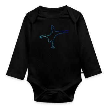 Hiphop Breakdance Femmes Hip Hop Hommes Break Dance - Body Bébé bio manches longues - noir - Devant
