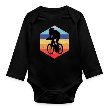 Vélo de route pour hommes Vélo de route Vélo de route - Body Bébé bio manches longues - noir - Devant