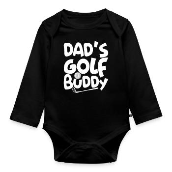 Golf Sohn Legende Vater Golfpartner - Baby Bio-Langarm-Body - Schwarz - Vorne