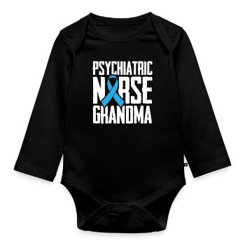 Nurse - Organic Longsleeve Baby Bodysuit - black - Front