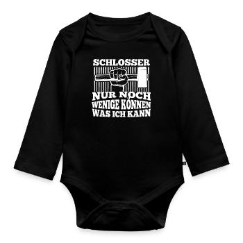 Schmied Metallbauer Schlosser - Baby Bio-Langarm-Body - Schwarz - Vorne