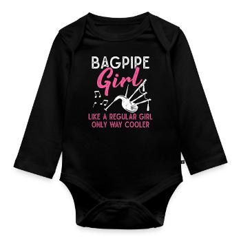 Cornemuse Filles Cornemuse Instrument de Musique - Body Bébé bio manches longues - noir - Devant