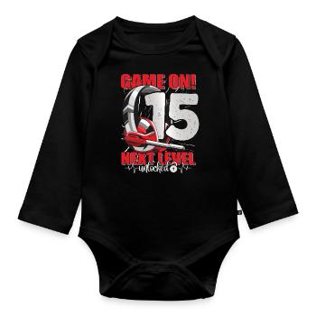 Next Level débloqué 15th Birthday Men’s Gaming - Body Bébé bio manches longues - noir - Devant