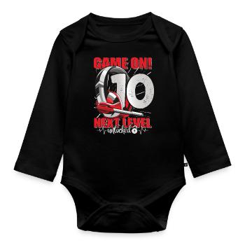 Next Level a débloqué 10th Birthday Men’s Gaming - Body Bébé bio manches longues - noir - Devant