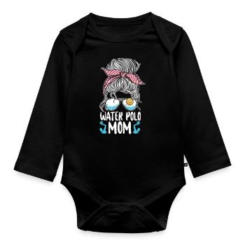 Water Polo Mom Sunglasses Water - Baby Bio-Langarm-Body - Schwarz - Vorne
