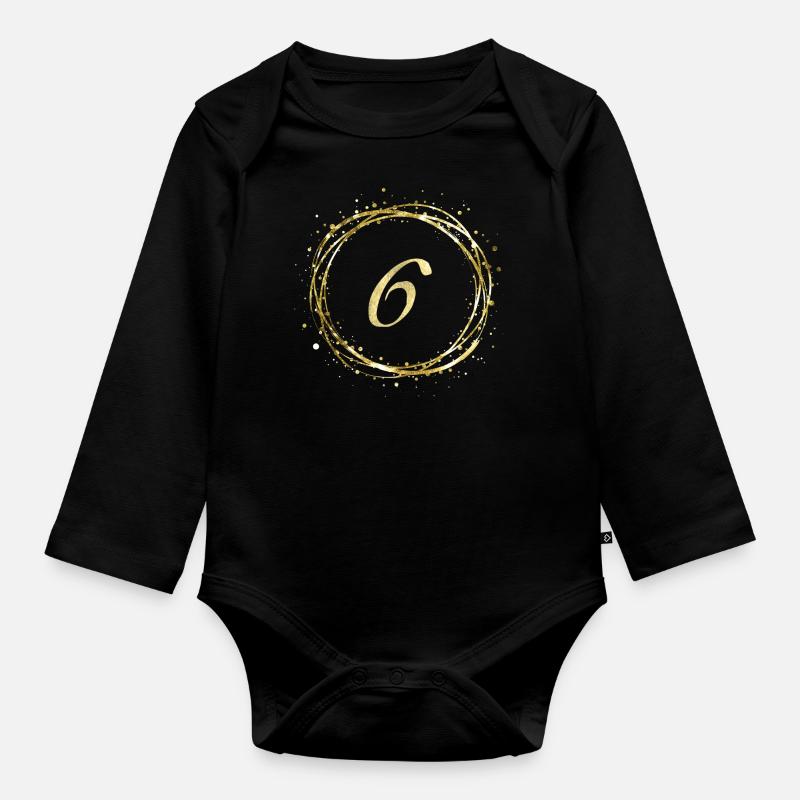 6 - Baby Bio-Langarm-Body - Schwarz