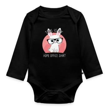 This Is My Home Office Shirt Office Home Office - Organic Longsleeve Baby Bodysuit - black - Front