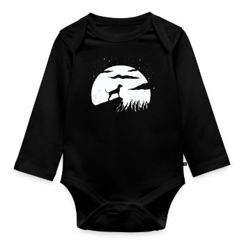 Black and Tan Coonhound - Organic Longsleeve Baby Bodysuit - black - Front