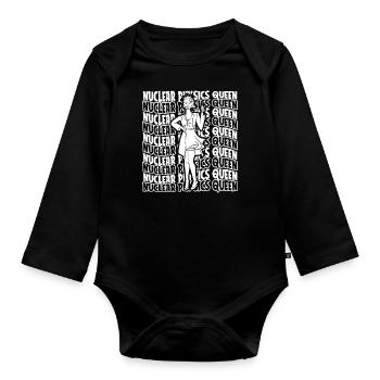 Physics Phyiker Nuclear Physics - Organic Longsleeve Baby Bodysuit - black - Front
