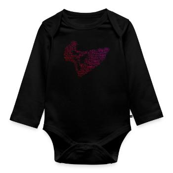 Jet Ski Women Men Jet Ski Riding Water Sports - Organic Longsleeve Baby Bodysuit - black - Front
