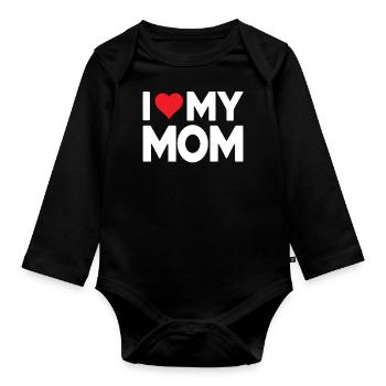 Beste Mama Überhaupt Muttertag Mutter Geschenk - Baby Bio-Langarm-Body - Schwarz - Vorne