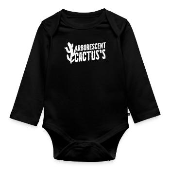 Kaktus Garten - Baby Bio-Langarm-Body - Schwarz - Vorne