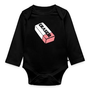 Eraser Costume - Organic Longsleeve Baby Bodysuit - black - Front