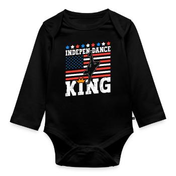 Indepen-dance King Juillet 4th Independence Day Dancers - Body Bébé bio manches longues - noir - Devant