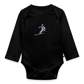 Skiing Apres Ski Astronaut - Body Bébé bio manches longues - noir - Devant