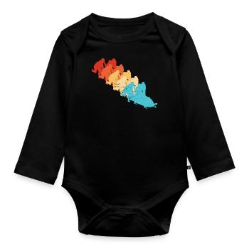 Bobsleigh Track Men's Bobsleigh Driving - Organic Longsleeve Baby Bodysuit - black - Front