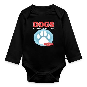 Dogs Dog Owner Dog Lovers Gift - Organic Longsleeve Baby Bodysuit - black - Front