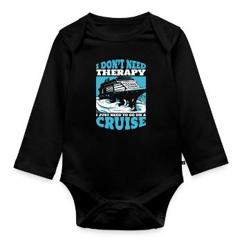 Cruise Ship Holiday Ships Cruise - Organic Longsleeve Baby Bodysuit - black - Front