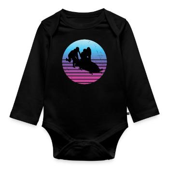 Bobsleigh track women men bobsleigh two-man bobsleigh bobsleigh - Organic Longsleeve Baby Bodysuit - black - Front