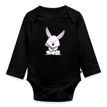 Easter Easter - Organic Longsleeve Baby Bodysuit - black - Front