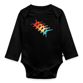 Hiphop Bboy Hip Hop Femmes Breakdance Bgirl - Body Bébé bio manches longues - noir - Devant