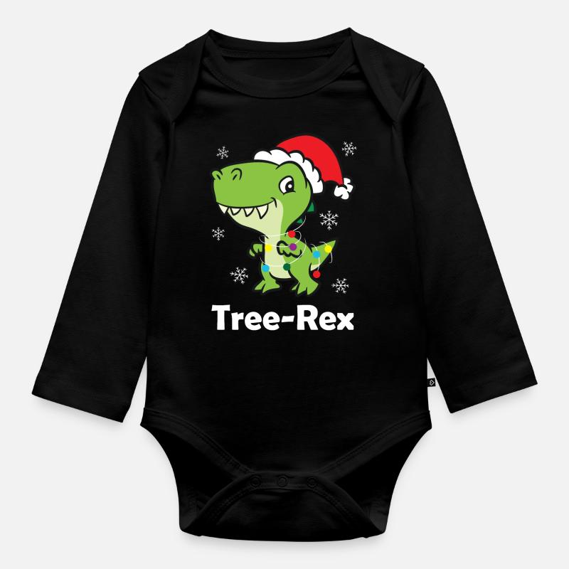 T-Rex - Tree-Rex Lichterkette - Baby Bio-Langarm-Body - Schwarz