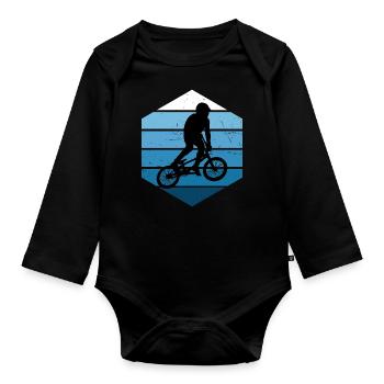 Femmes BMX Cyclisme Vélo BMX Vélo BMX Garçons - Body Bébé bio manches longues - noir - Devant
