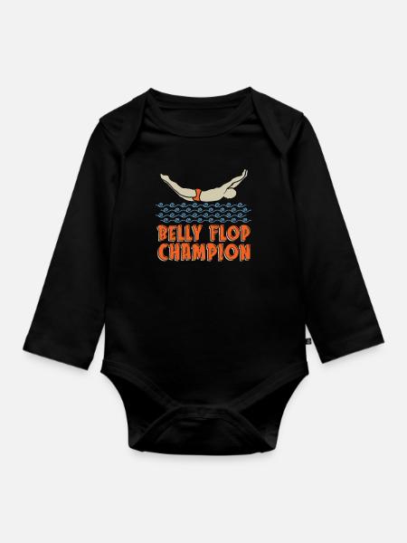 Turmspringen Turmspringer Champion - Baby Bio-Langarm-Body - Schwarz