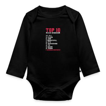 Chien de berger allemand Chiens de compagnie Cadeau - Body Bébé bio manches longues - noir - Devant