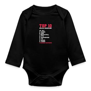 Berger allemand - Body Bébé bio manches longues - noir - Devant