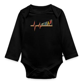 Basketball Gift Idea Sport Design - Organic Longsleeve Baby Bodysuit - black - Front