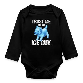 Ice Carving Chain Saw - Trust Me I'm An Ice Guy - Baby Bio-Langarm-Body - Schwarz - Vorne