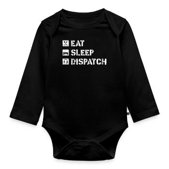 Meilleur devis de répartiteur Profession de cadeau Logistique - Body Bébé bio manches longues - noir - Devant