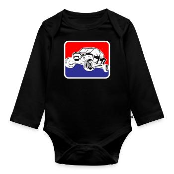 Strandbuggy Urlaub Wüste Buggy | Farben änderbar - Baby Bio-Langarm-Body - Schwarz - Vorne