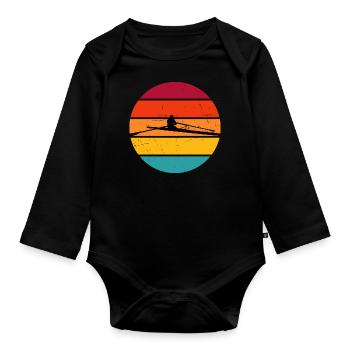 Aviron Rameurs Aviron Hommes Femmes - Body Bébé bio manches longues - noir - Devant