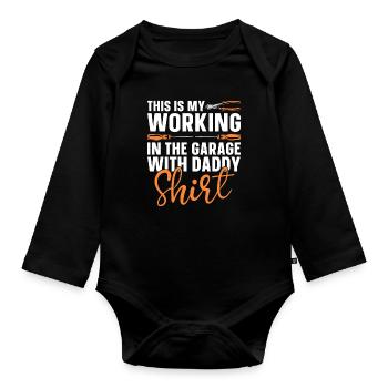 Electronics Repair This Is My Working Electrical - Organic Longsleeve Baby Bodysuit - black - Front